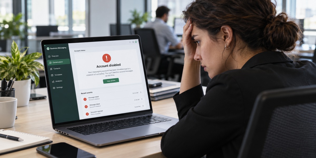 Disabled WhatsApp api account, how to diagnose it and get sending again